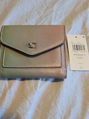 Coach Ombre Leather Small Wallet - Pistachio & Blush